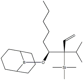 (1S,2R)-1-[(9-Borabicyclo[3.3.1]nonan-9-yl)oxy]-1-pentyl-2-(trimethylsilyl)-2-isopropyl-3-butene 结构式