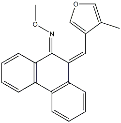 (10Z)-9,10-Dihydro-9-(methoxyimino)-10-[(4-methylfuran-3-yl)methylene]phenanthrene Structure