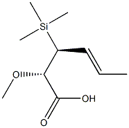 (2S,3S,4E)-2-Methoxy-3-(trimethylsilyl)-4-hexenoic acid 结构式