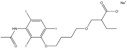 2-[[4-(3-Acetylamino-2,4,6-triiodophenoxy)butoxy]methyl]butanoic acid sodium salt
