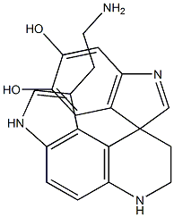 1'-(2-Aminoethyl)-3',6',7',8'-tetrahydrospiro[3H-indole-3,9'-[9H]pyrrolo[3,2-f]quinoline]-5,6-diol Structure