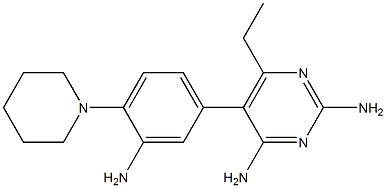 2,4-Diamino-6-ethyl-5-(3-amino-4-(piperidin-1-yl)phenyl)pyrimidine Structure