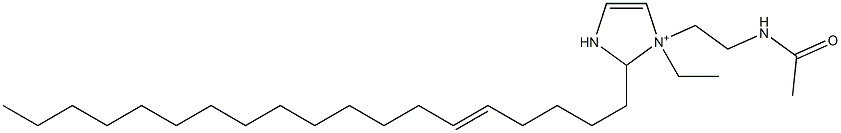 1-[2-(Acetylamino)ethyl]-1-ethyl-2-(5-nonadecenyl)-4-imidazoline-1-ium Structure