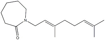 1-[(E)-3,7-Dimethyl-2,6-octadienyl]-1-azacycloheptan-2-one Structure