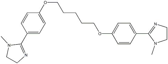 2,2'-[1,5-ペンタンジイルビス(オキシ)ビス(4,1-フェニレン)]ビス[4,5-ジヒドロ-1-メチル-1H-イミダゾール] 化学構造式