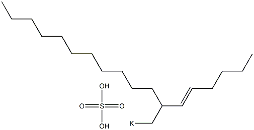 Sulfuric acid 2-(1-hexenyl)tridecyl=potassium ester salt|