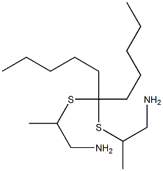 2,2'-[(Undecan-6-ylidene)bisthio]bis(propan-1-amine) Structure