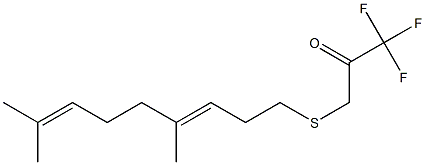 3-[[(3E)-4,8-ジメチル-3,7-ノナジエニル]チオ]-1,1,1-トリフルオロ-2-プロパノン 化学構造式