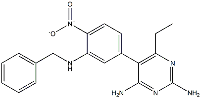  2,4-Diamino-6-ethyl-5-(3-(benzylamino)-4-nitrophenyl)pyrimidine
