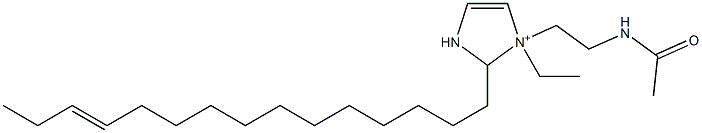1-[2-(Acetylamino)ethyl]-1-ethyl-2-(12-pentadecenyl)-4-imidazoline-1-ium Struktur