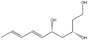 (3S,5R,6E,8E)-6,8-デカジエン-1,3,5-トリオール 化学構造式