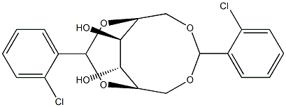 1-O,6-O:2-O,5-O-Bis(2-chlorobenzylidene)-L-glucitol Struktur
