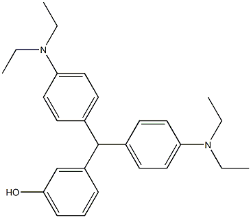 m-[4,4'-Bis(diethylamino)benzhydryl]phenol Struktur