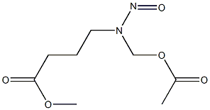 4-(N-Acetyloxymethyl-N-nitrosoamino)butyric acid methyl ester Struktur