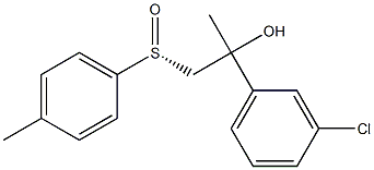 (R)-1-Methyl-1-(3-chlorophenyl)-2-(4-methylphenylsulfinyl)ethanol Struktur