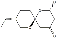 (2S,6S,9R)-9-Ethyl-2-methoxy-1,7-dioxaspiro[5.5]undecan-4-one Struktur