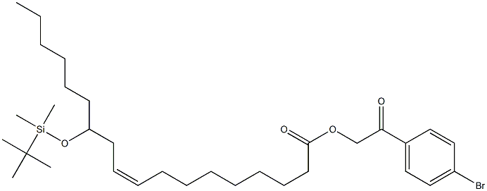 (Z)-12-[(tert-Butyldimethylsilyl)oxy]-9-octadecenoic acid 2-(4-bromophenyl)-2-oxoethyl ester Structure