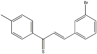 (E)-3-ブロモ-4'-メチルチオカルコン 化学構造式