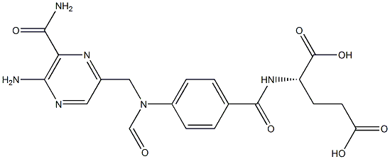 (2S)-2-[4-[N-(5-Amino-6-carbamoyl-2-pyrazinylmethyl)-N-formylamino]benzoylamino]glutaric acid|
