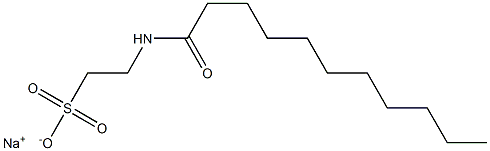 2-(ウンデカノイルアミノ)エタンスルホン酸ナトリウム 化学構造式