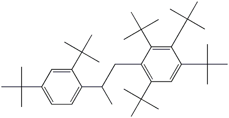 1-(2,3,4,6-Tetra-tert-butylphenyl)-2-(2,4-di-tert-butylphenyl)propane Structure