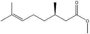 [R,(+)]-3,7-Dimethyl-6-octenoic acid methyl ester Structure