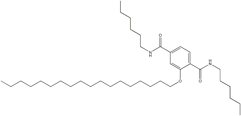 2-(Octadecyloxy)-N,N'-dihexylterephthalamide Struktur