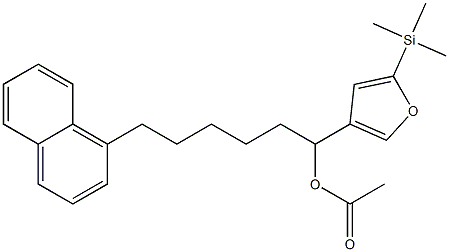 Acetic acid 1-[5-(trimethylsilyl)-3-furyl]-6-(1-naphtyl)hexyl ester Structure