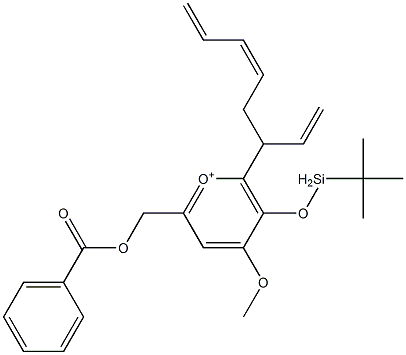 3-(tert-Butylsilyloxy)-4-methoxy-6-(benzoyloxymethyl)-2-[(3Z)-1-ethenyl-3,5-hexadienyl]pyrylium