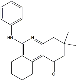 3,4,7,8,9,10-Hexahydro-6-(phenylamino)-3,3-dimethylbenzo[c]quinolin-1(2H)-one 结构式