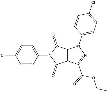 1,3a,4,5,6,6a-Hexahydro-4,6-dioxo-5-(4-chlorophenyl)-1-(4-chlorophenyl)pyrrolo[3,4-c]pyrazole-3-carboxylic acid ethyl ester Structure