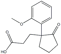 1-(o-メトキシフェニル)-2-オキソシクロペンタンプロピオン酸 化学構造式