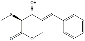 (2S,3R)-2-(Methylthio)-3-hydroxy-5-phenyl-4-pentenoic acid methyl ester Structure