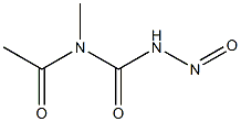 1-アセチル-1-メチル-3-ニトロソ尿素 化学構造式