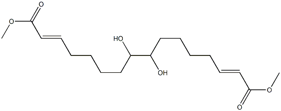 (2E,14E)-8,9-Dihydroxy-2,14-hexadecadienedioic acid dimethyl ester Struktur