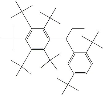 1-(Penta-tert-butylphenyl)-1-(2,5-di-tert-butylphenyl)propane Struktur