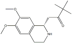 (1S)-6,7-Dimethoxy-1,2,3,4-tetrahydro-1-(tert-butylcarbonylmethyl)isoquinoline Structure