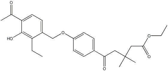 5-[4-(4-Acetyl-3-hydroxy-2-ethylbenzyloxy)phenyl]-5-oxo-3,3-dimethylpentanoic acid ethyl ester