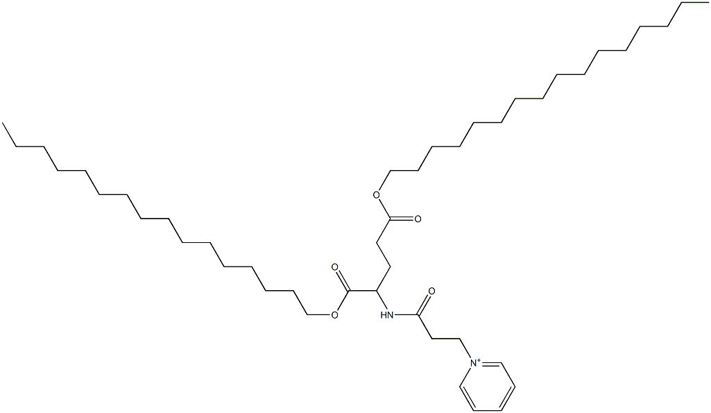 1-[3-[[1-[(Hexadecyloxy)carbonyl]-4-(hexadecyloxy)-4-oxobutyl]amino]-3-oxopropyl]pyridinium,,结构式