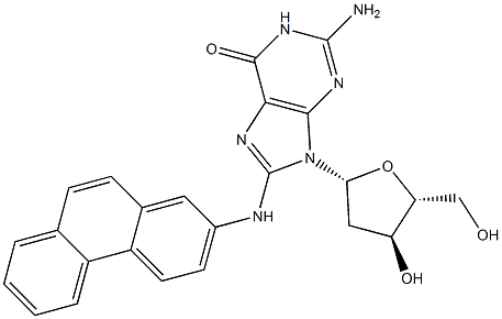 8-[(Phenanthren-2-yl)amino]-2'-deoxyguanosine Structure