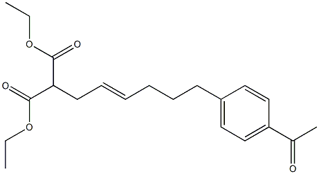 [(E)-6-(4-Acetylphenyl)-2-hexenyl]malonic acid diethyl ester Struktur