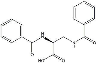 [S,(-)]-2,3-Di(benzoylamino)propionic acid Struktur