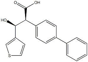 (2S,3S)-2-(4-Phenylphenyl)-3-hydroxy-3-(3-thienyl)propionic acid Structure