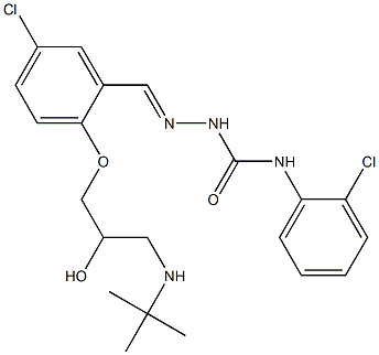 1-[5-Chloro-2-[2-hydroxy-3-(tert-butylamino)propoxy]benzylidene]-4-(2-chlorophenyl)semicarbazide Structure