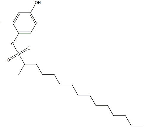 2-Pentadecanesulfonic acid 4-hydroxy-2-methylphenyl ester Structure