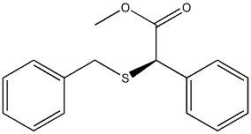 [R,(-)]-(ベンジルチオ)フェニル酢酸メチル 化学構造式