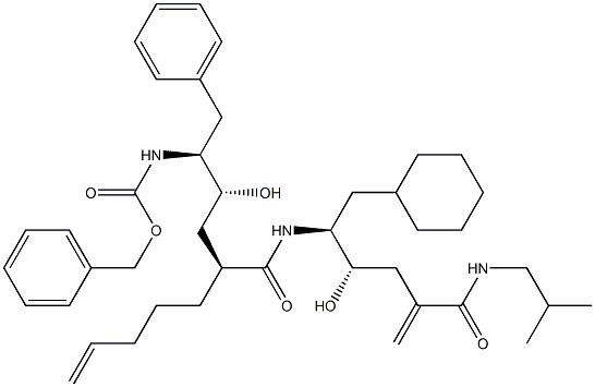 (4S,5S)-6-Cyclohexyl-5-[[(2S,4R,5S)-6-phenyl-5-(benzyloxycarbonylamino)-4-hydroxy-2-(4-pentenyl)hexanoyl]amino]-4-hydroxy-2-methylene-N-(2-methylpropyl)hexanamide|