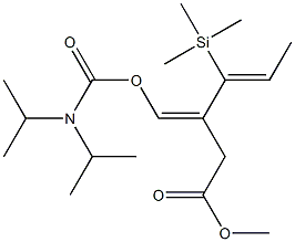 (3Z,4Z)-3-[[(Diisopropylamino)carbonyloxy]methylene]-4-(trimethylsilyl)-4-hexenoic acid methyl ester Structure