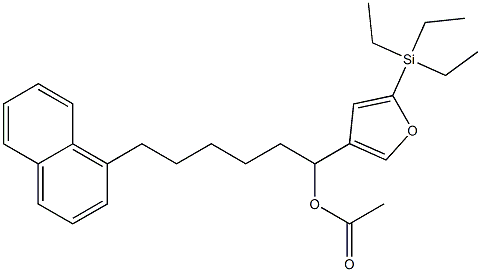 Acetic acid 1-[5-(triethylsilyl)-3-furyl]-6-(1-naphtyl)hexyl ester Struktur