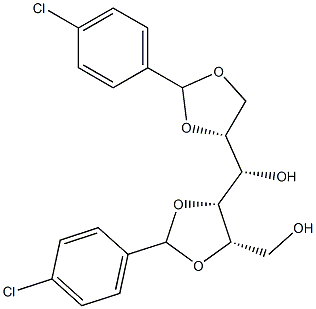 1-O,2-O:4-O,5-O-Bis(4-chlorobenzylidene)-L-glucitol Structure